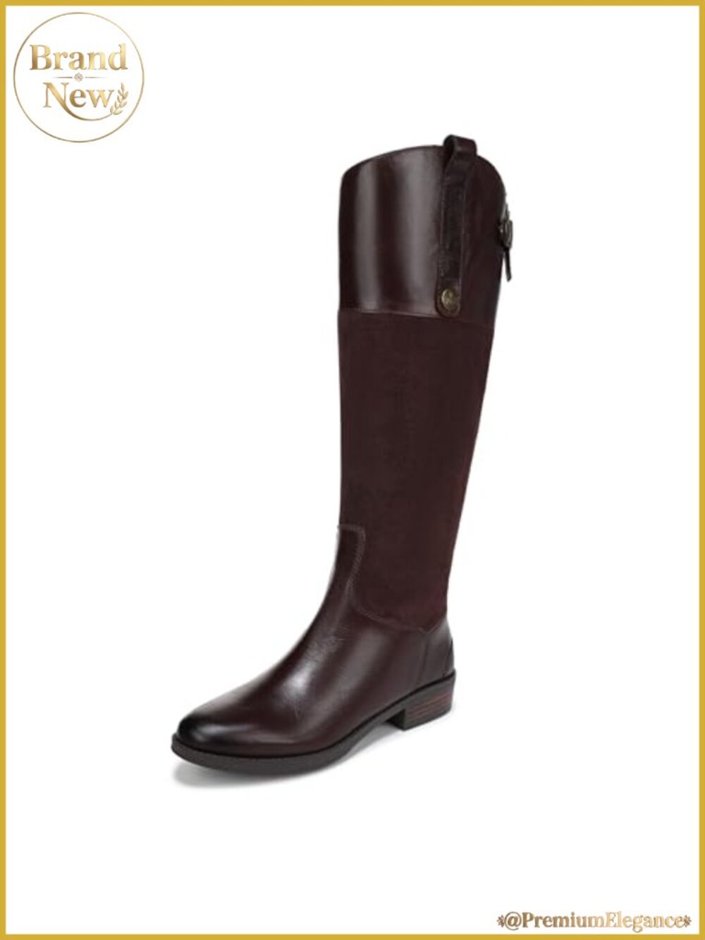 Sam Edelman Penny Leather Riding Boot Equestrian Pull-On Zip